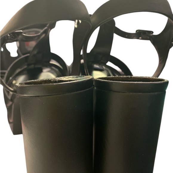 BP Amaya Black faux leather Strappy Platform Sandals size 11M - Picture 5 of 5